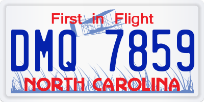 NC license plate DMQ7859
