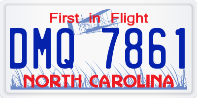 NC license plate DMQ7861