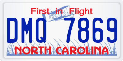 NC license plate DMQ7869
