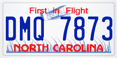 NC license plate DMQ7873