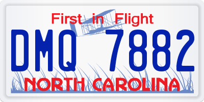 NC license plate DMQ7882