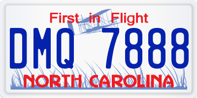NC license plate DMQ7888