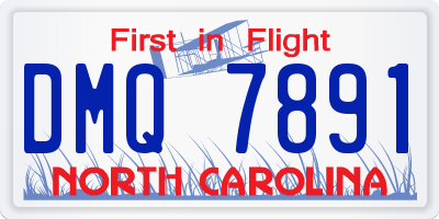 NC license plate DMQ7891