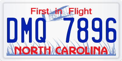 NC license plate DMQ7896