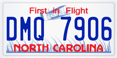 NC license plate DMQ7906