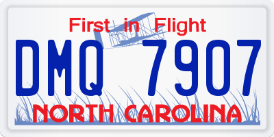 NC license plate DMQ7907