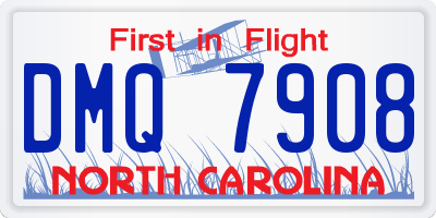 NC license plate DMQ7908