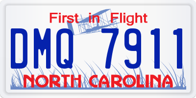 NC license plate DMQ7911