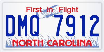 NC license plate DMQ7912