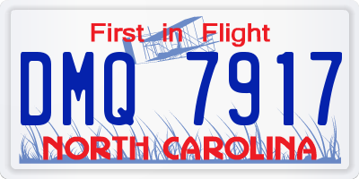 NC license plate DMQ7917
