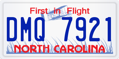 NC license plate DMQ7921