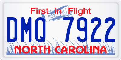 NC license plate DMQ7922