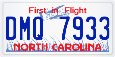 NC license plate DMQ7933