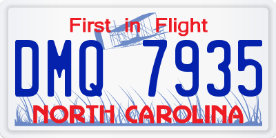 NC license plate DMQ7935