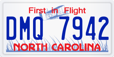 NC license plate DMQ7942
