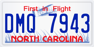 NC license plate DMQ7943