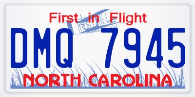 NC license plate DMQ7945