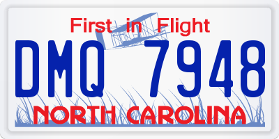 NC license plate DMQ7948