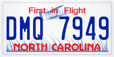 NC license plate DMQ7949