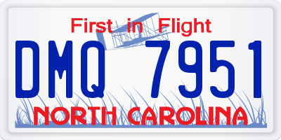 NC license plate DMQ7951