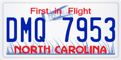 NC license plate DMQ7953