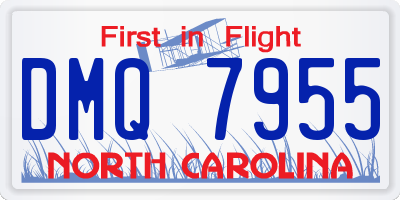 NC license plate DMQ7955