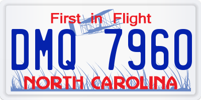 NC license plate DMQ7960