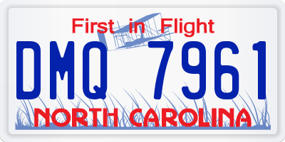 NC license plate DMQ7961