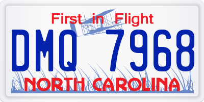 NC license plate DMQ7968