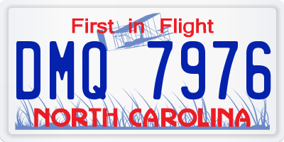 NC license plate DMQ7976