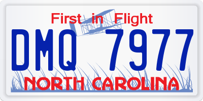 NC license plate DMQ7977