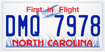 NC license plate DMQ7978
