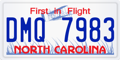 NC license plate DMQ7983