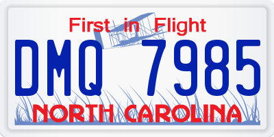 NC license plate DMQ7985