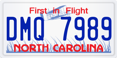 NC license plate DMQ7989
