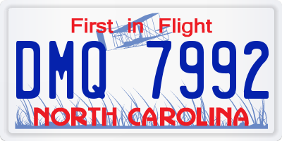 NC license plate DMQ7992