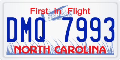 NC license plate DMQ7993