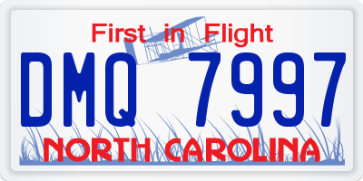 NC license plate DMQ7997