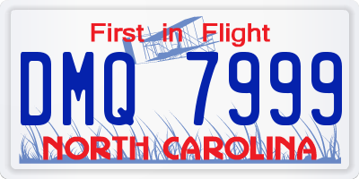 NC license plate DMQ7999