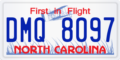 NC license plate DMQ8097