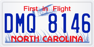 NC license plate DMQ8146