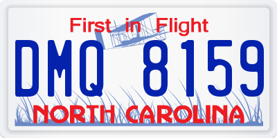 NC license plate DMQ8159