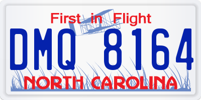 NC license plate DMQ8164