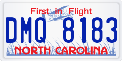 NC license plate DMQ8183