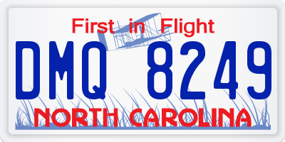 NC license plate DMQ8249