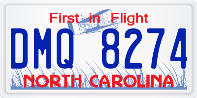 NC license plate DMQ8274