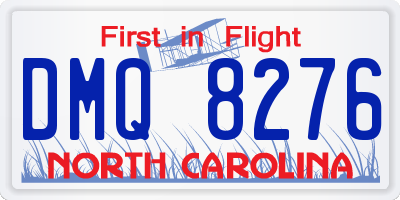 NC license plate DMQ8276