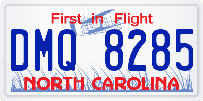 NC license plate DMQ8285