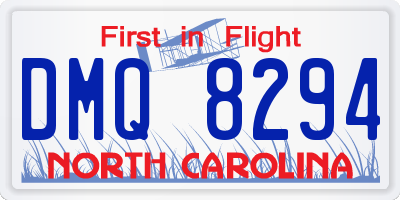 NC license plate DMQ8294