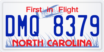 NC license plate DMQ8379